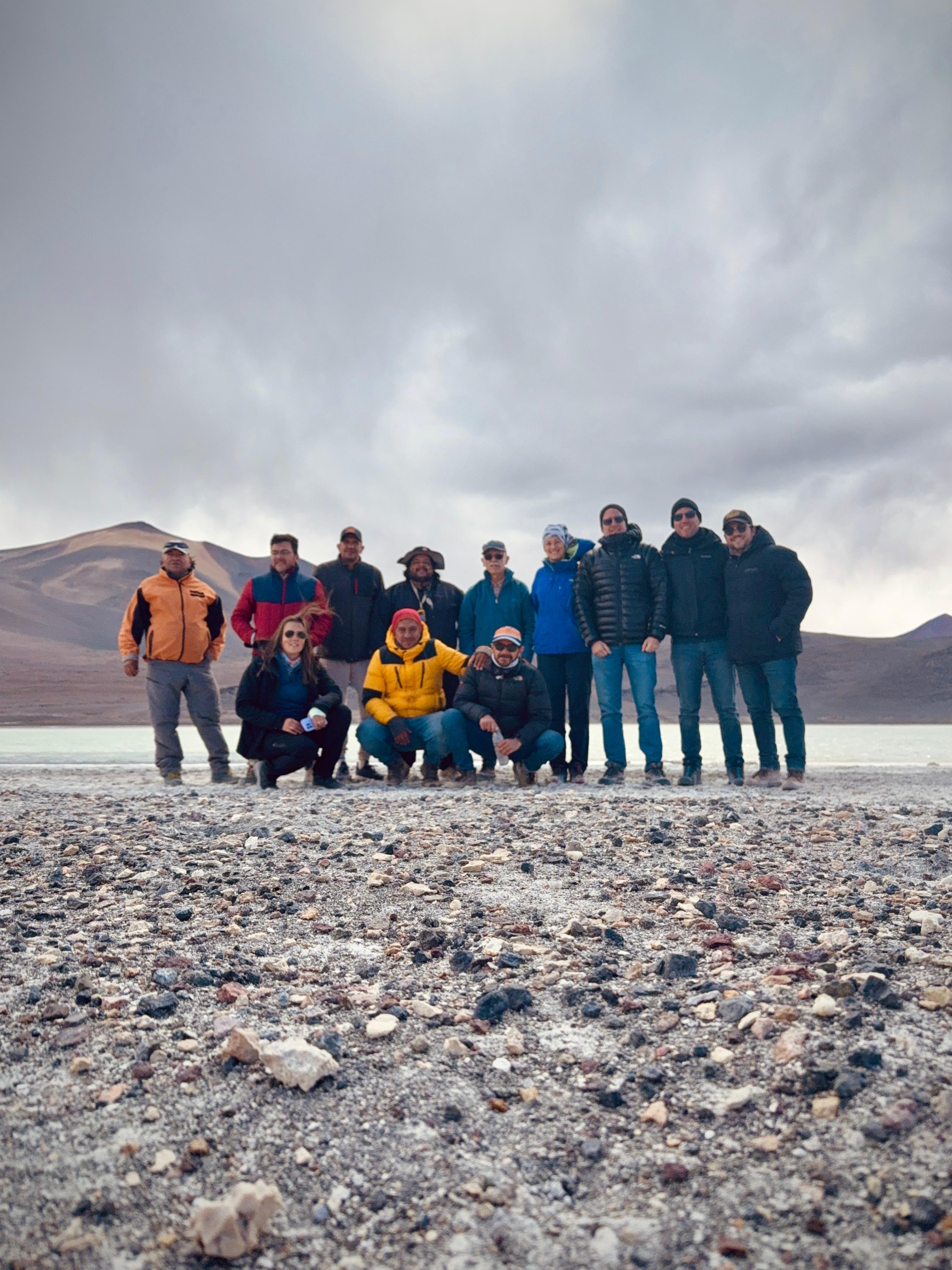 VulEnergy team at the Lastarria Lagoon concession